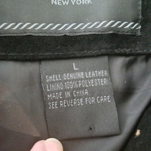 Vintage Size Large Avanti Womens Suede Jacket Leather Black Floral Embroidered - Picture 12 of 16